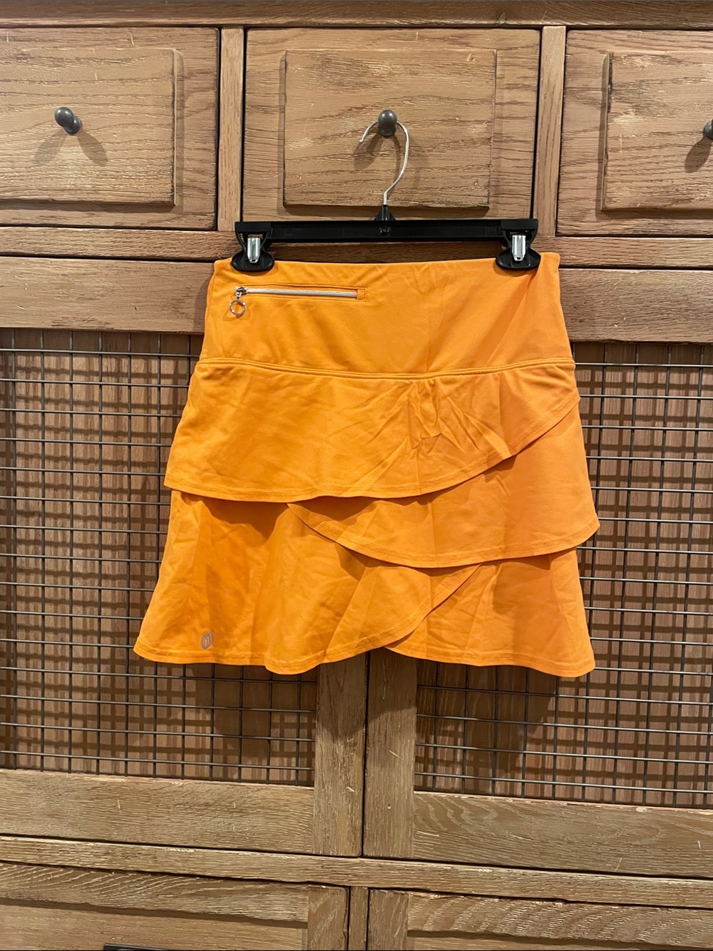 G G Blue Women's Orange Tiered Skort with Zip Pocket sz XS